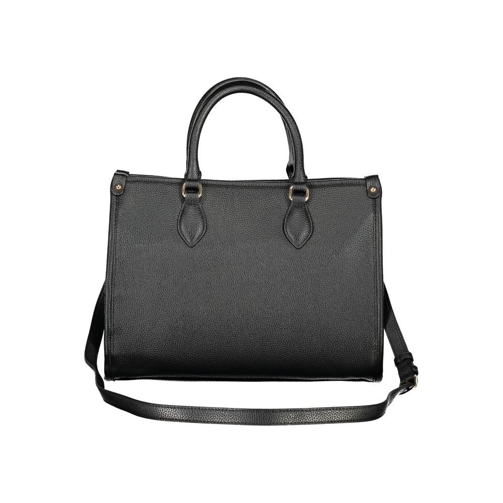 Valentino - Structured Textured Handbag with Detachable Strap - Black Mario Valentino