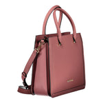 Valentino - Structured Textured PU Leather Top Handle Handbag - Pink Mario Valentino