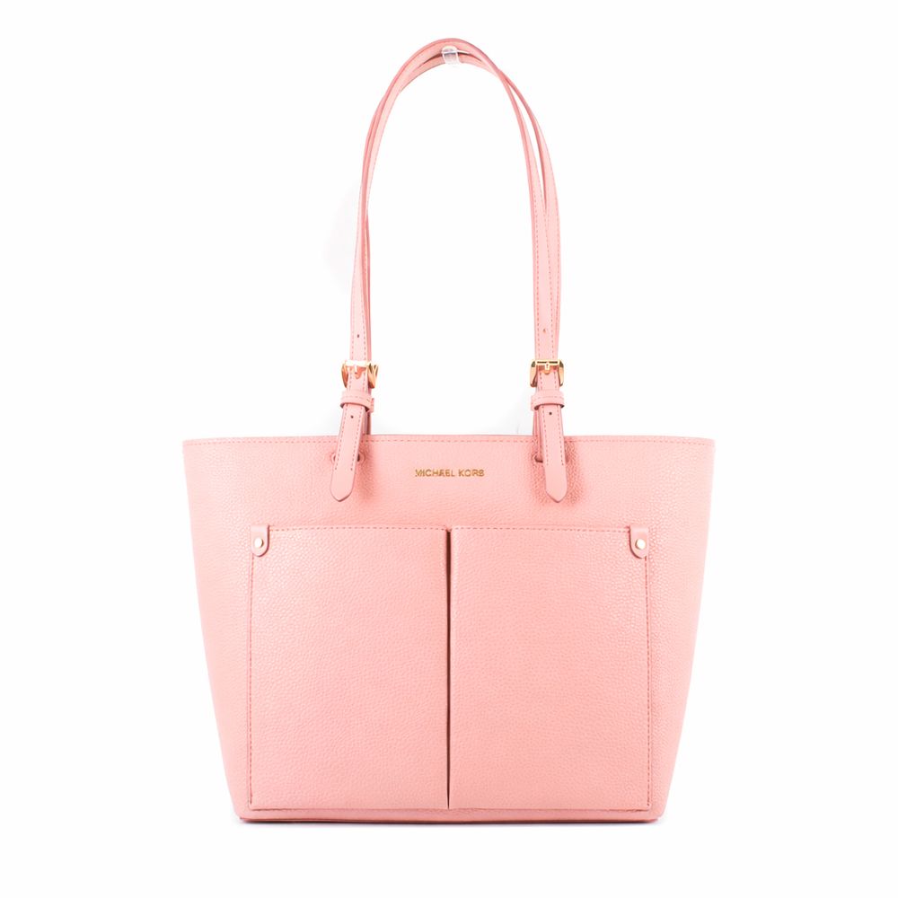 Michael Kors - Polished Textured Canvas Structured Tote Bag - Pink Michael Kors