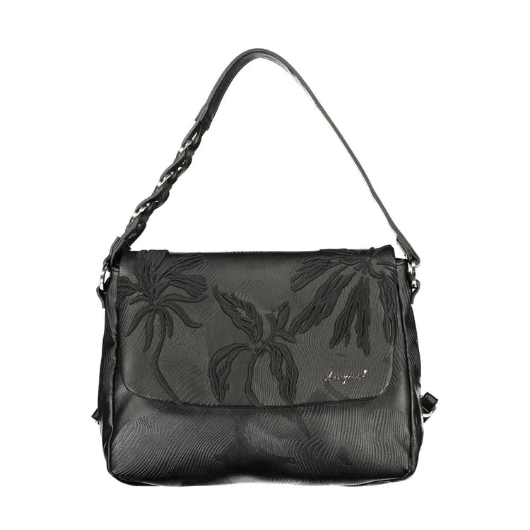Desigual - Sleek Convertible Embossed PU Backpack - Black Desigual