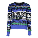 Desigual - Bold Mixed Print Regular Fit Knit Sweater - Blue Multi Desigual
