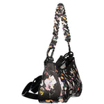 Desigual - Bold Braided Handle Woven Floral Shoulder Bag - Black Multi Desigual