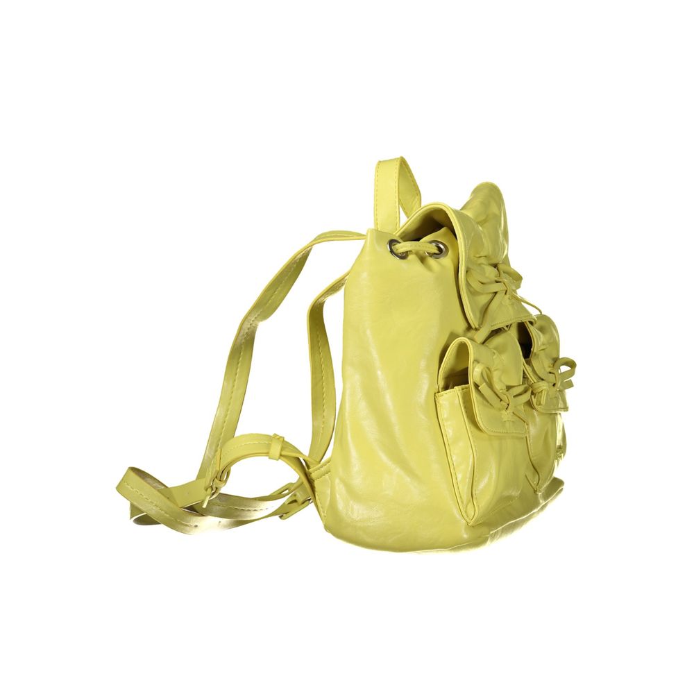 Desigual - Playful Bow Detail Glossy PU Backpack - Yellow Desigual