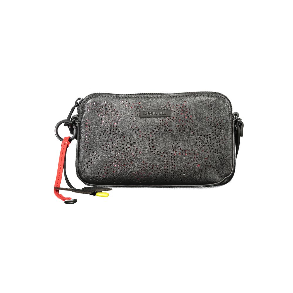 Desigual - Playful Perforated Polyethylene Mini Crossbody Bag - Black Desigual
