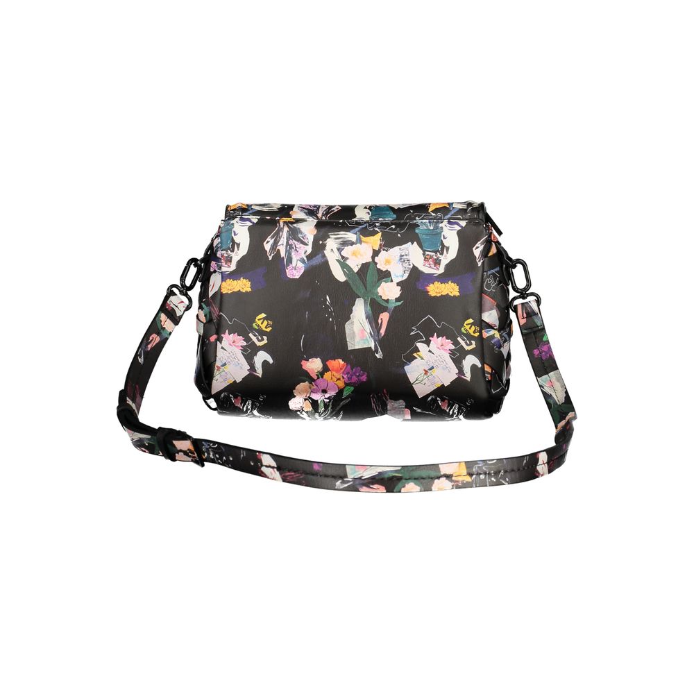 Desigual - Artistic Woven Floral Print Mini Crossbody Bag - Black Floral Desigual