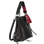 Desigual - Playful Braided Polyethylene Shoulder Bag with Heart Charm - Black Desigual