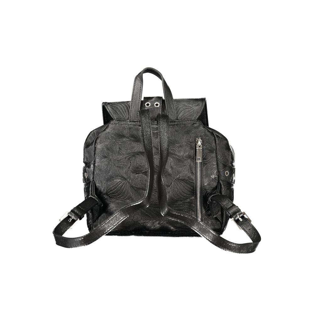 Desigual - Edgy Textured Polyethylene Short Backpack with Eyelets - Black Desigual