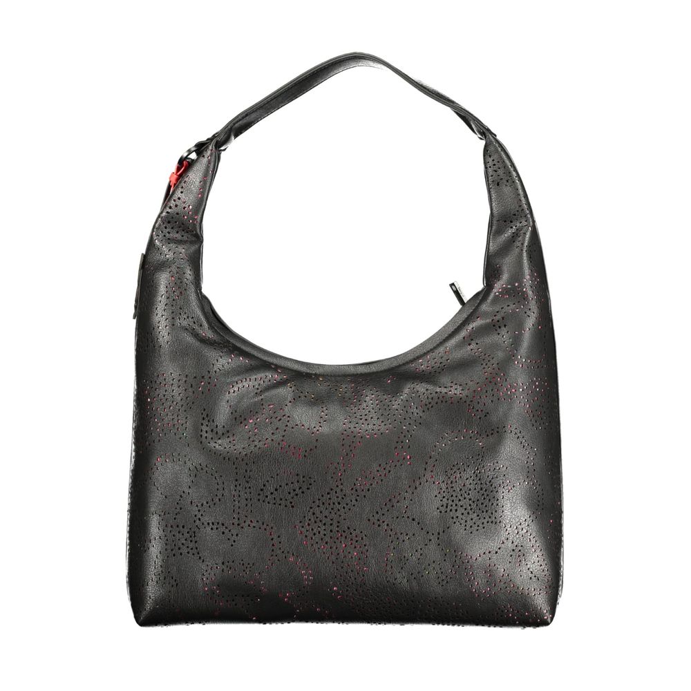 Desigual - Edgy Perforated Polyethylene Shoulder Bag - Black Desigual