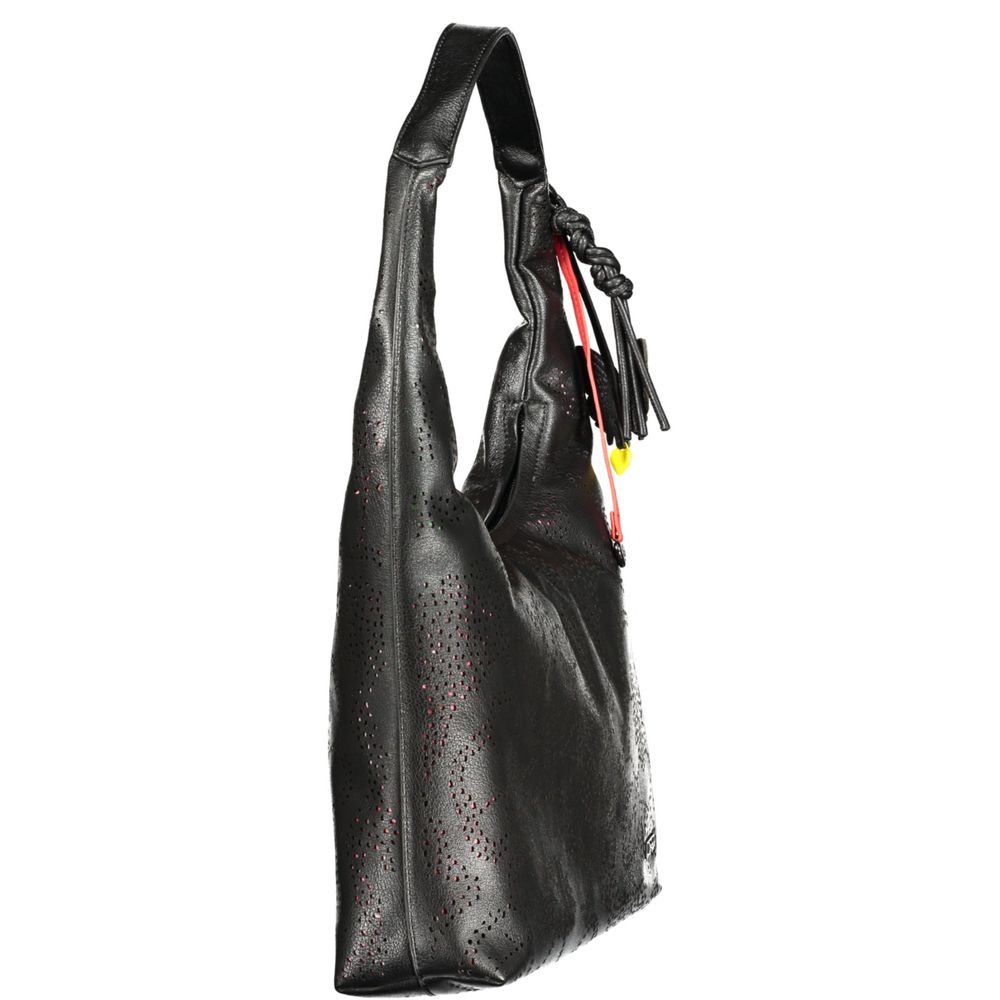 Desigual - Edgy Perforated Polyethylene Shoulder Bag - Black Desigual