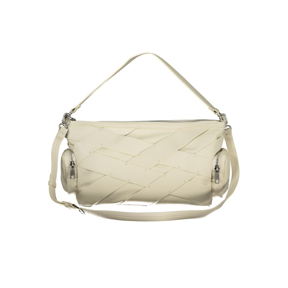 Desigual - Textured Woven Polyurethane Shoulder Bag - White Desigual