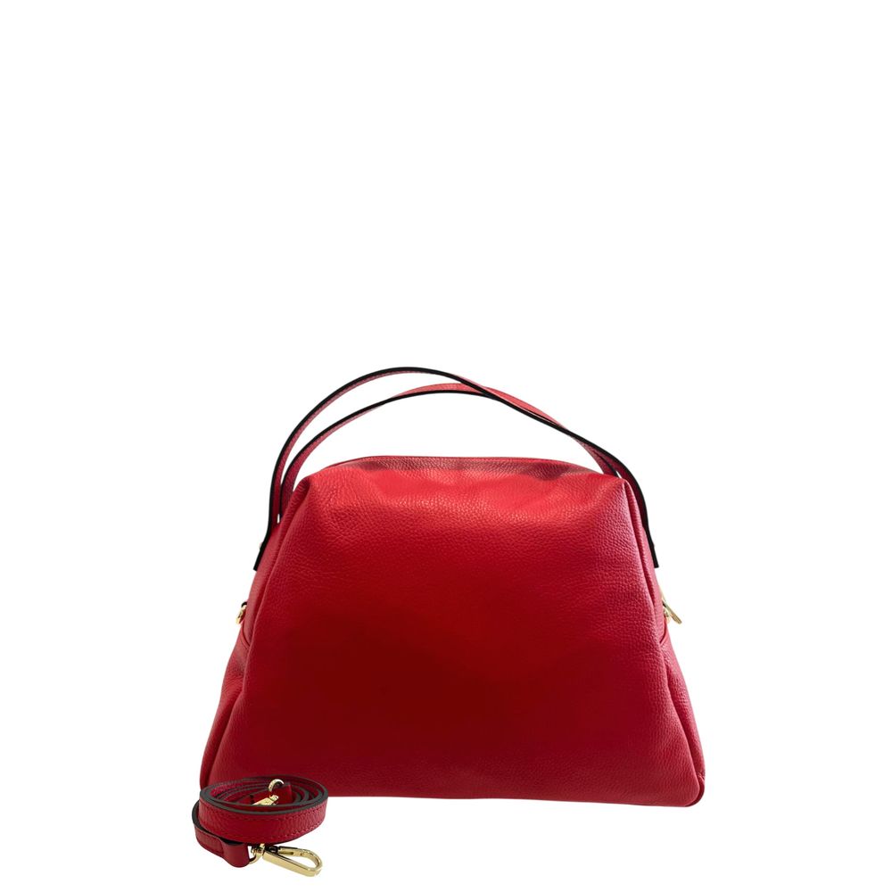 Baldinini Trend - Bold Textured Cowhide Clutch Bag with Top Handle - Red Baldinini Trend