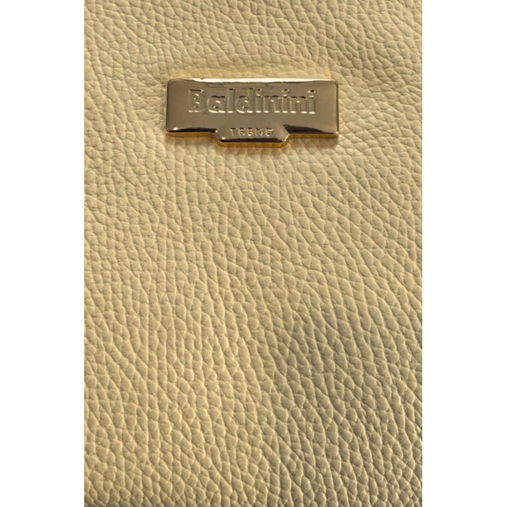 Baldinini Trend - Textured Cowhide Shoulder Bag With Dual Handles - Yellow Baldinini Trend