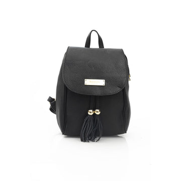 Baldinini Trend - Polished Cowhide Mini Backpack Crossbody - Black Baldinini Trend