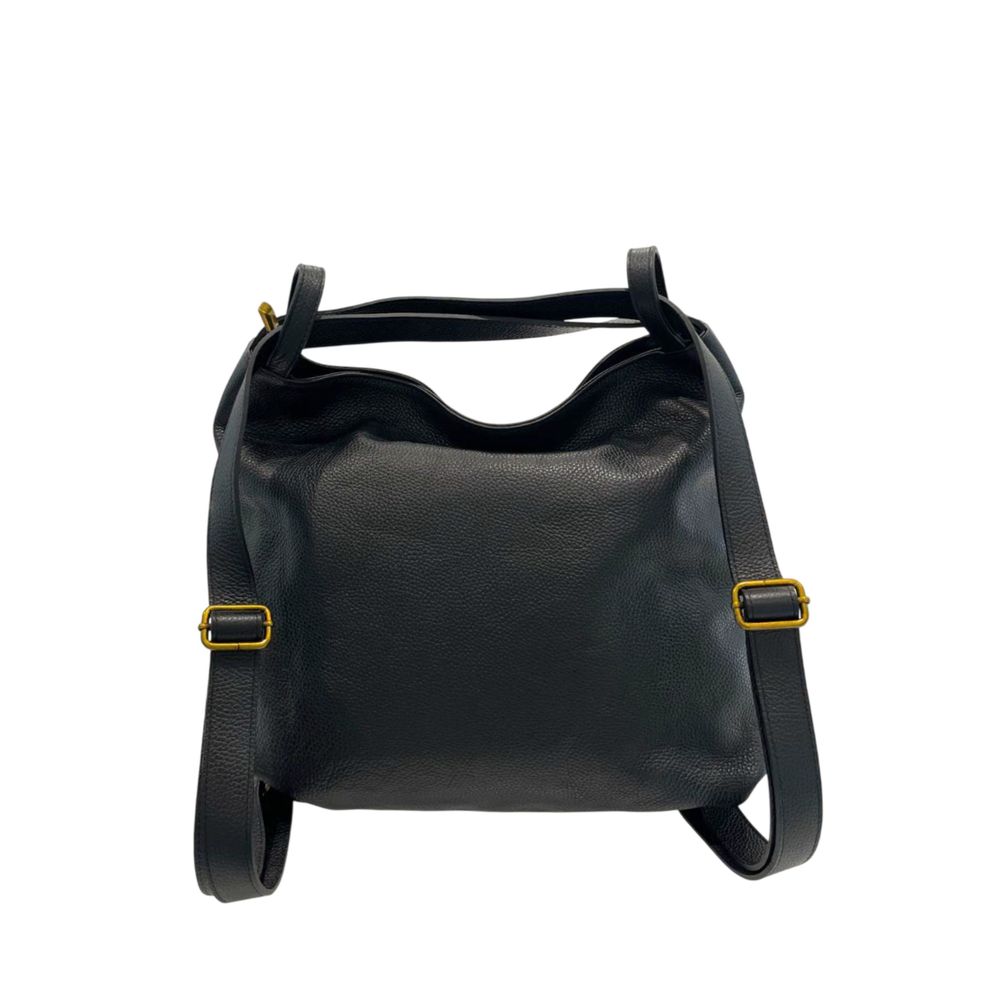 Baldinini Trend - Soft Convertible Cowhide Backpack - Black Baldinini Trend