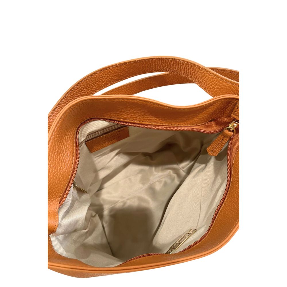 Baldinini Trend - Polished Textured Cowhide Shoulder Bag - Brown Baldinini Trend