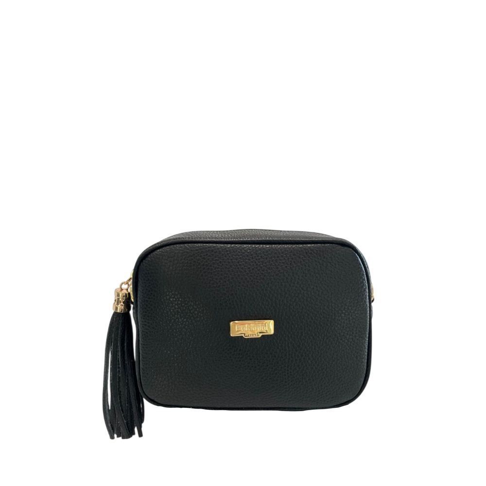 Baldinini Trend - Textured Cowhide Crossbody Bag with Tassel - Black Baldinini Trend