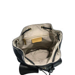 Baldinini Trend - Textured Cowhide Flap Backpack with Gold Hardware - Black Baldinini Trend