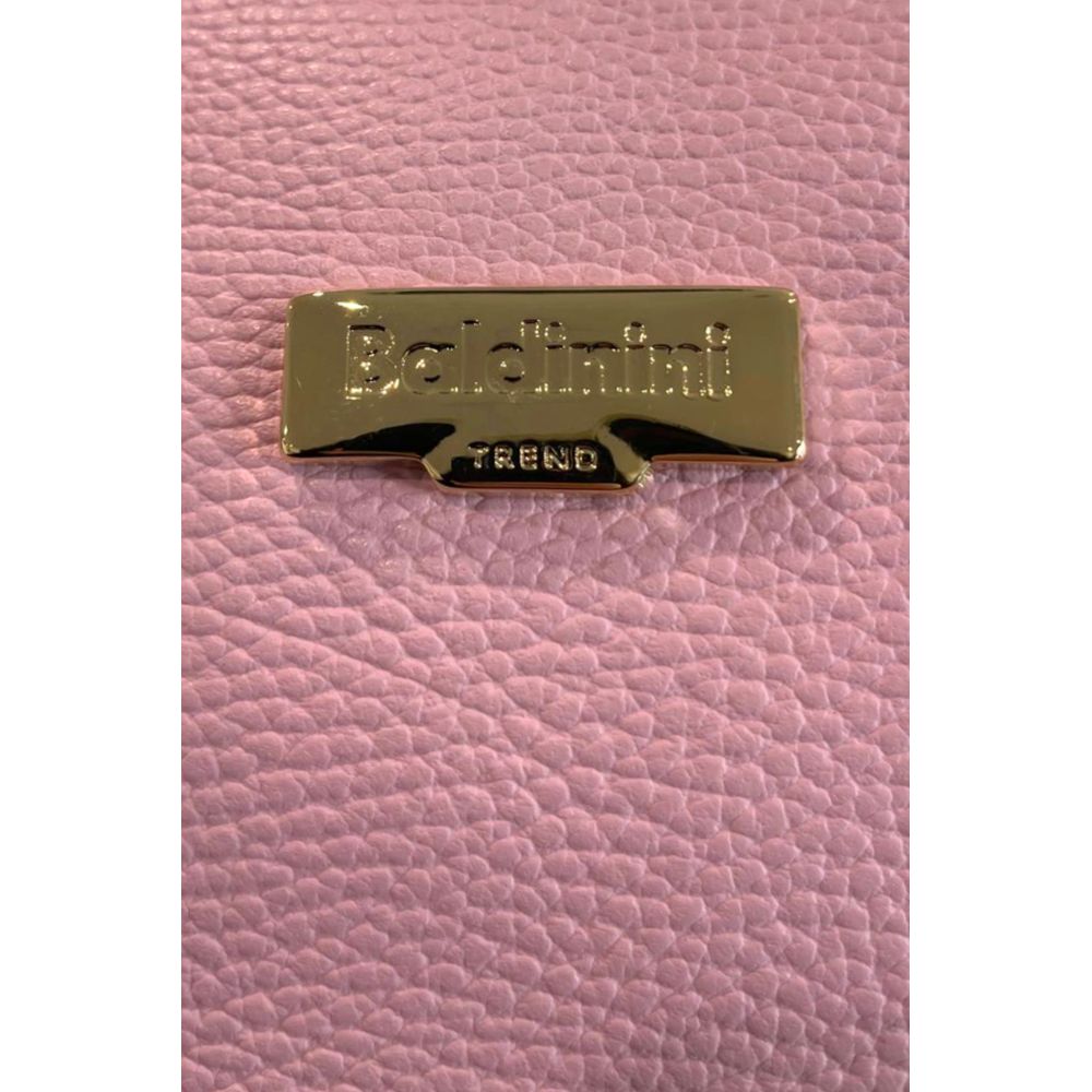Baldinini Trend - Soft Pebbled Leather Knotted Strap Shoulder Clutch - Pink Baldinini Trend