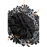 Baldinini Trend - Sculptural Floral Openwork Basket Handbag - Black Baldinini Trend