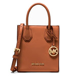 Michael Kors - Polished Textured Structured Mini Top Handle Bag - Brown Michael Kors