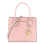 Michael Kors - Chic Structured Textured Tote Bag with Gold Charm - Powder Blush Michael Kors