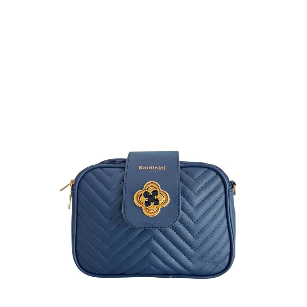 Baldinini Trend - Sophisticated Quilted Crossbody Bag with Gold Hardware - Blue Baldinini Trend