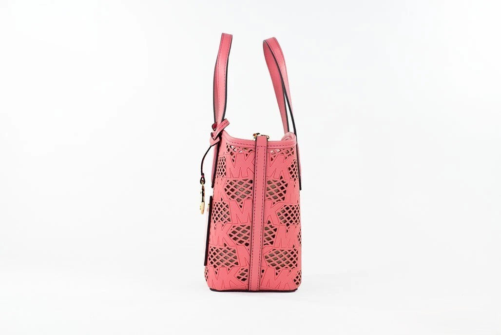 Michael Kors - Sophisticated Laser-Cut Monogram 2-in-1 Tote Crossbody - Tea Rose Michael Kors
