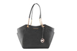 Michael Kors - Polished Signature PVC Large Chain Tote Bag - Black Michael Kors