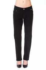 Ungaro Fever - Classic Regular Fit Straight Leg Cotton Pant - Black Ungaro Fever