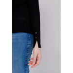 Guess - Refined Fitted Cotton V-Neck Sweater with Button Cuffs - Black Guess