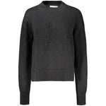 Calvin Klein - Sophisticated Ribbed Logo Crew Neck Sweater - Black Calvin Klein