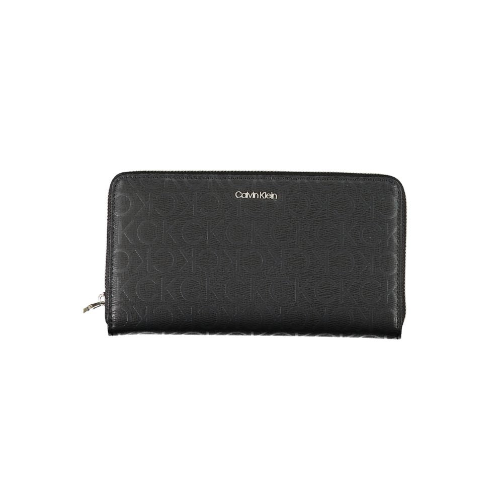 Calvin Klein - Sleek Embossed Logo Zip-Around Wallet - Black Calvin Klein