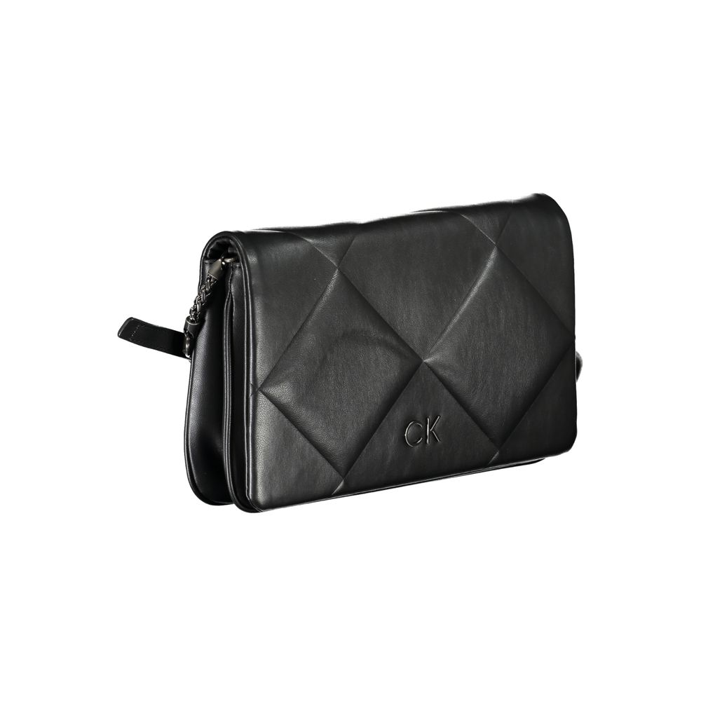 Calvin Klein - Sleek Quilted Recycled Polyester Shoulder Bag - Black Calvin Klein