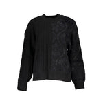 Desigual - Textured Cable Knit Cotton Sweater - Black Desigual