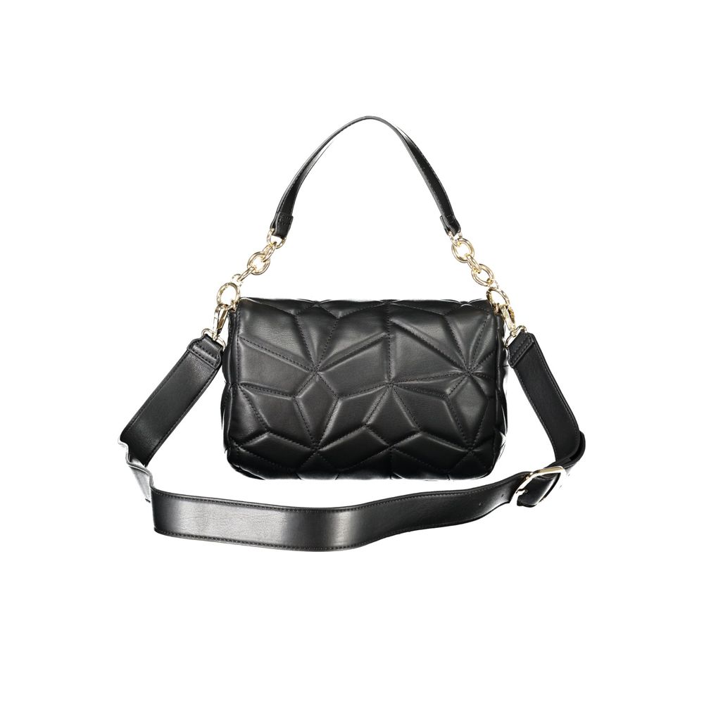 Valentino - Geometric Quilted Chain Shoulder Bag - Black Mario Valentino