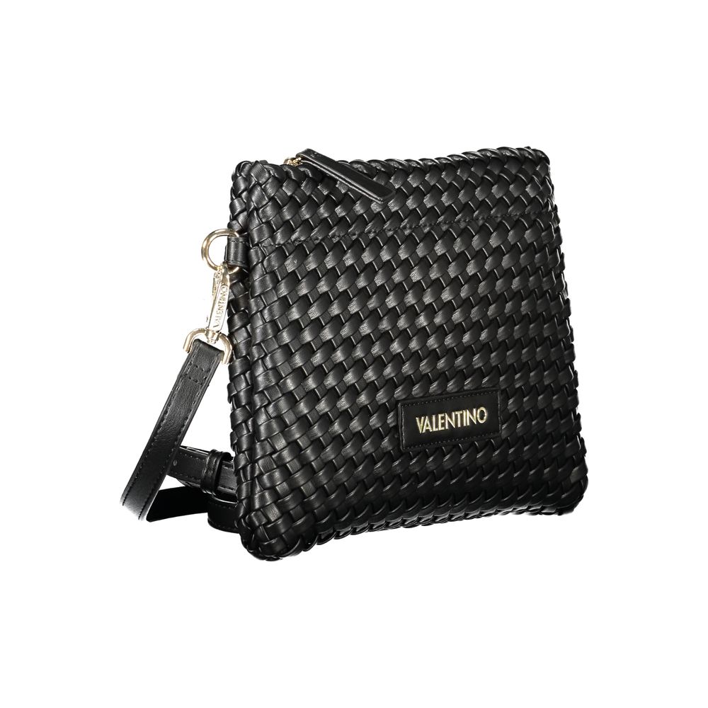 Valentino - Textured Woven Polyethylene Crossbody Bag - Black Mario Valentino