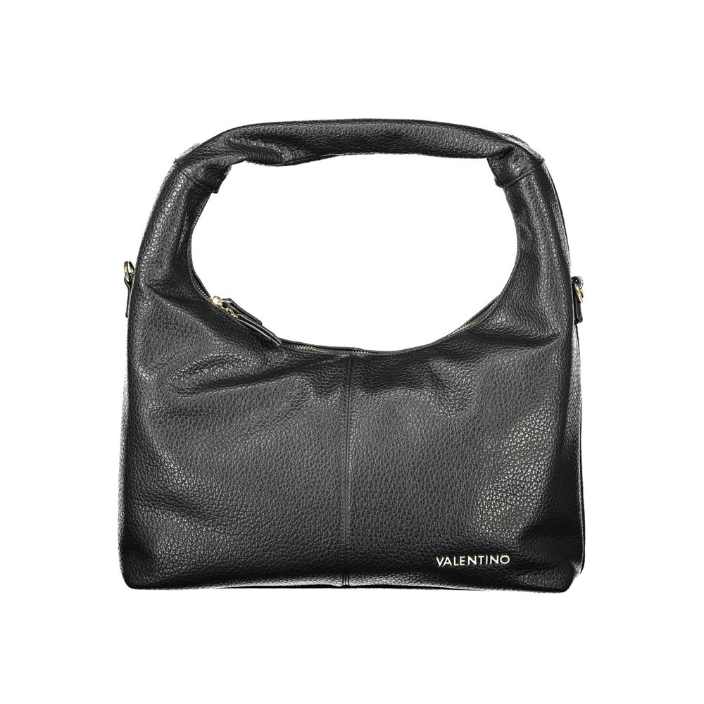 Valentino - Sleek Textured Polyethylene Top Handle Shoulder Bag - Black Mario Valentino