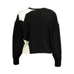 Desigual - Artistic Abstract Color Block Cropped Knit Sweater - Black Desigual