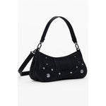 Desigual - Edgy Studded Textured Shoulder Bag - Black Desigual
