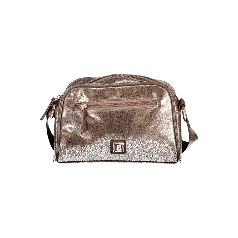 Laura Biagiotti - Chic Metallic Textured Adjustable Shoulder Bag - Bronze Laura Biagiotti