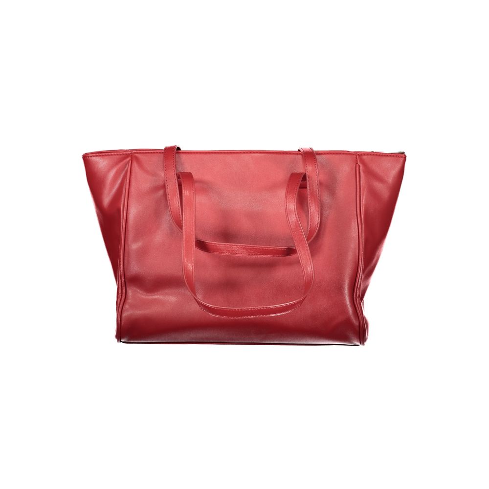 Laura Biagiotti - Bold Studded PVC Tote Handbag - Red Laura Biagiotti