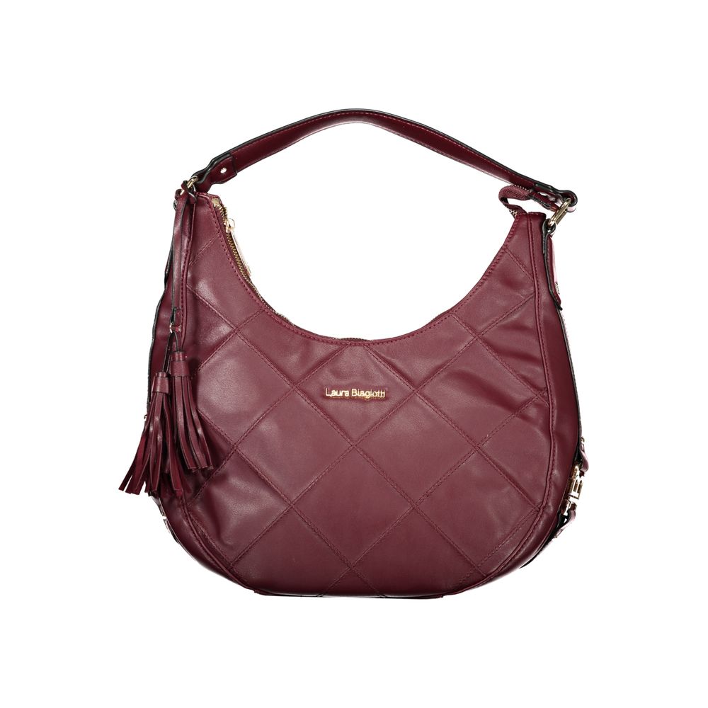 Laura Biagiotti - Chic Quilted PVC Shoulder Bag With Tassel Detail - Red Laura Biagiotti