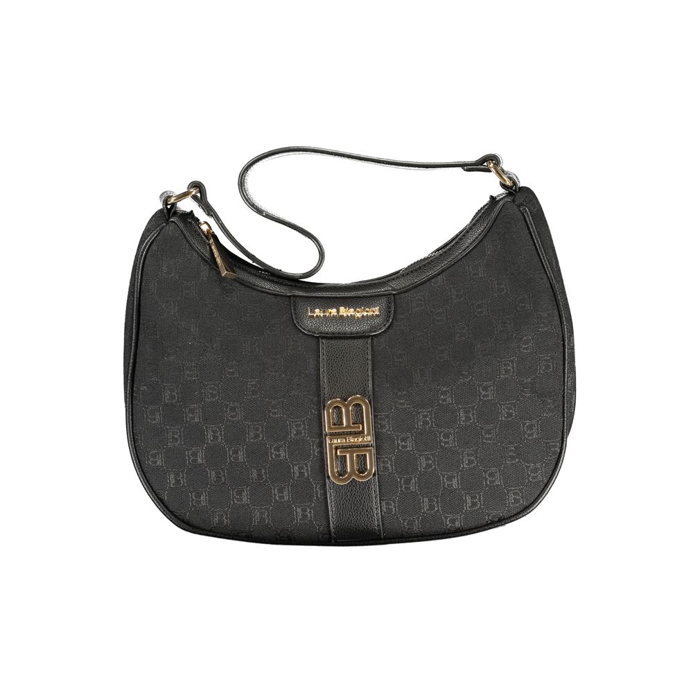 Laura Biagiotti - Sophisticated Logo Print Shoulder Bag - Black Laura Biagiotti