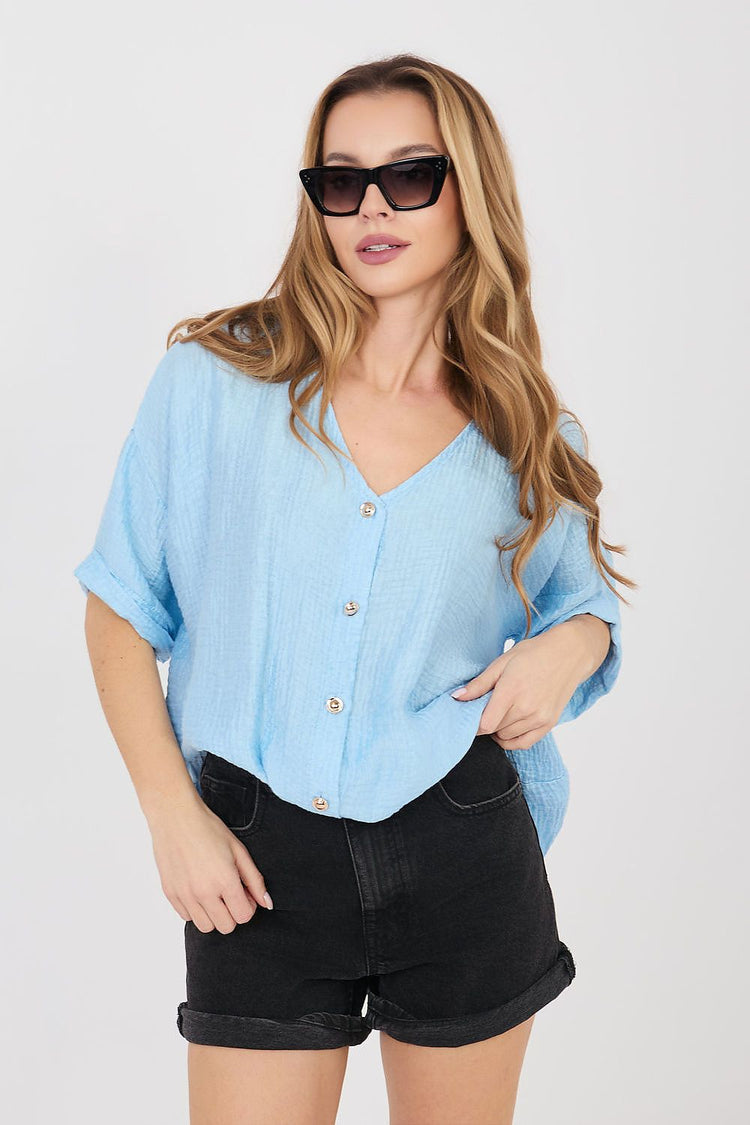  Cămașă cu mânecă scurtă model 225509 Italy Moda 