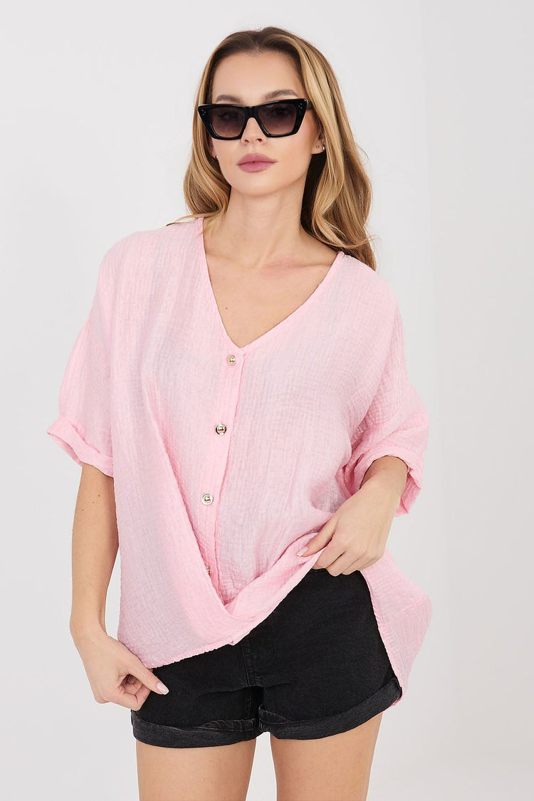  Cămașă cu mânecă scurtă model 225510 Italy Moda 