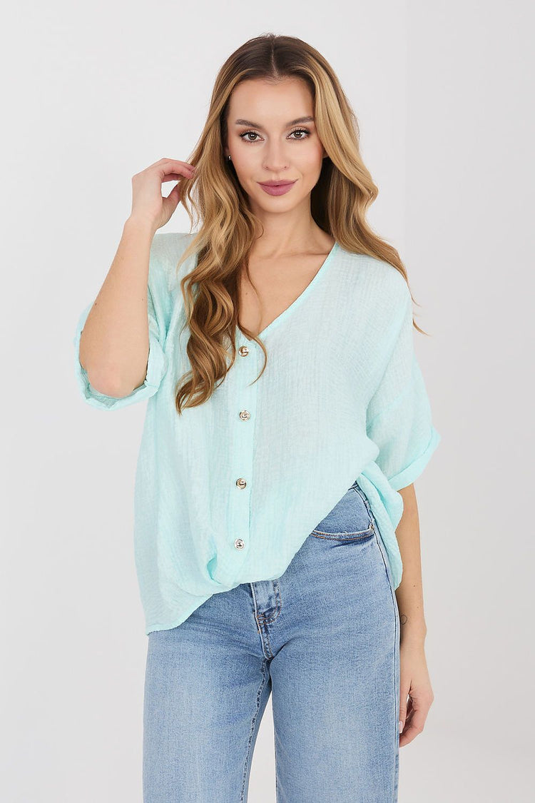  Cămașă cu mânecă scurtă model 225511 Italy Moda 