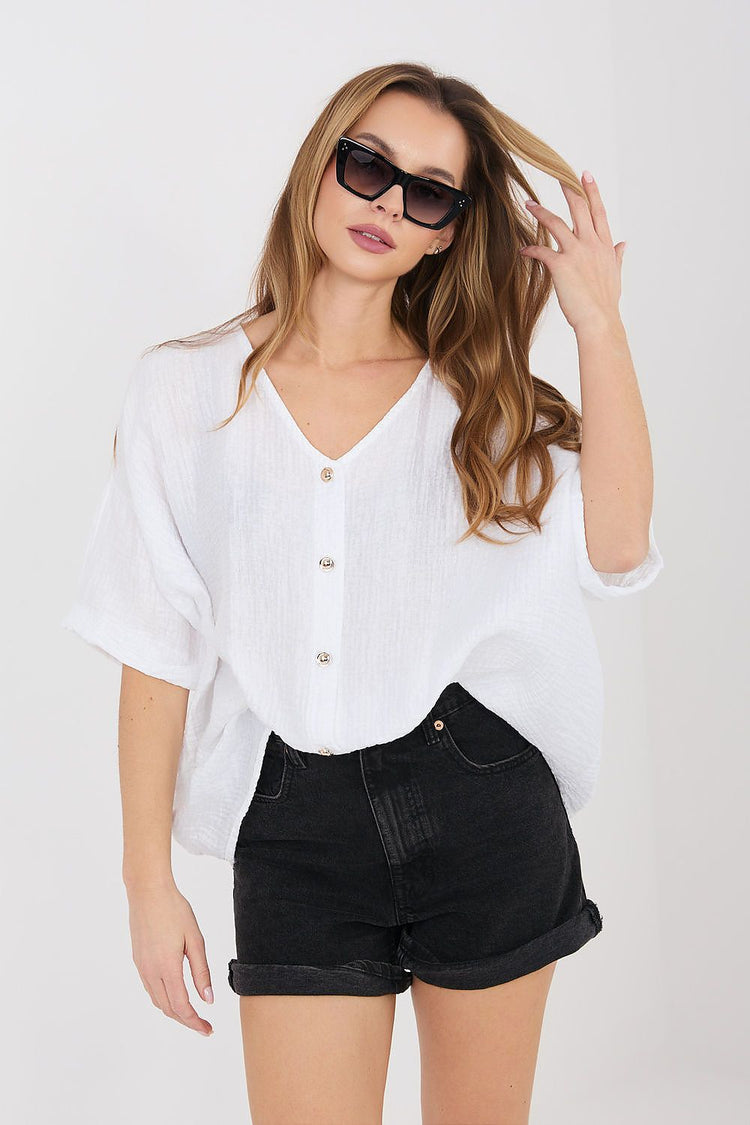 Cămașă cu mânecă scurtă model 225512 Italy Moda 