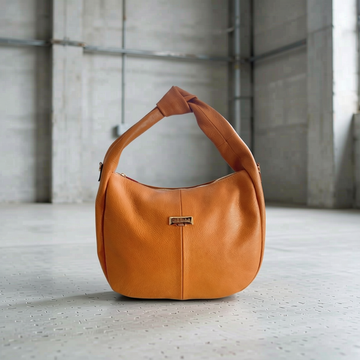 Baldinini Trend - Polished Textured Cowhide Shoulder Bag with Adjustable Strap - Brown Baldinini Trend